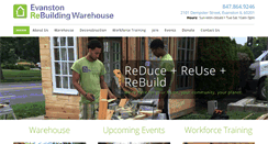 Desktop Screenshot of evanstonrebuildingwarehouse.org